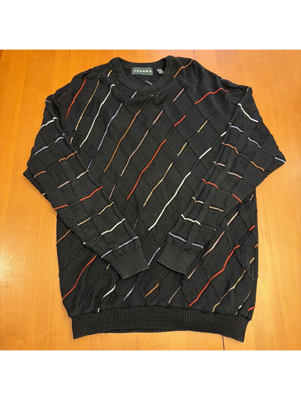 Vintage Tundra Canada Sz XL Cosby 3D Cord Sweater Great Condition Acrylic Cotton